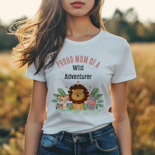 Wilde Avonturier Jungle Safari Dieren Verjaardag T-shirt