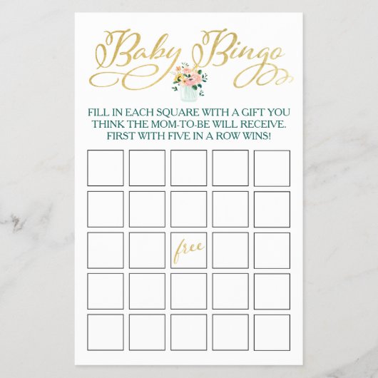 Wilde Baby Bingo Game Flyer (Voorkant)