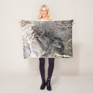 Wilde Baby Bunnies Fleece Blanket Deken