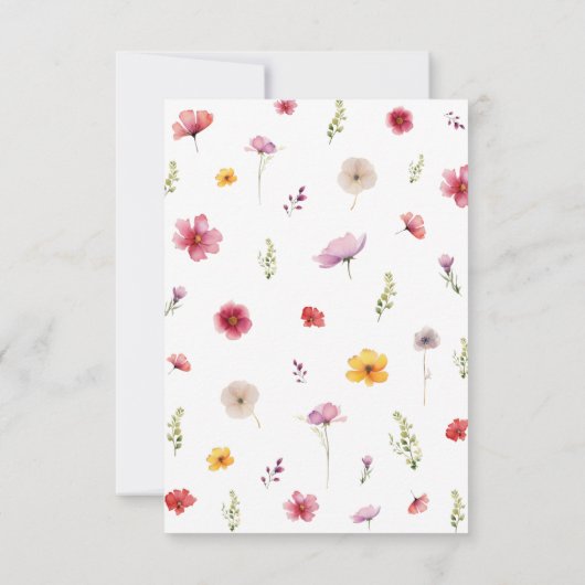 Wilde Baby in het Baby shower Bloom Bedankkaart (Achterkant)