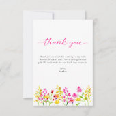 Wilde Baby in het Baby shower Bloom Dank u wel Bedankkaart (Voorkant)