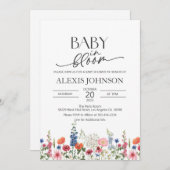 Wilde Baby in het Baby shower Bloom Kaart (Voorkant / Achterkant)