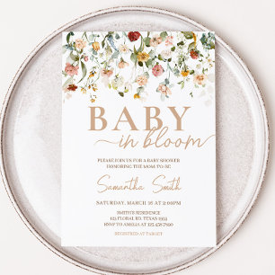 Wilde Baby in het Baby shower Bloom Kaart