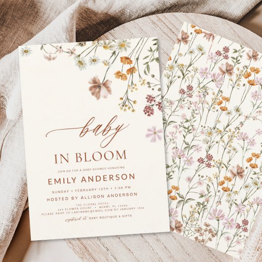 Wilde Baby in het Baby shower Bloom Terracotta