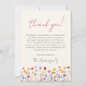 Wilde Baby in het Baby shower Bloom Terracotta Bedankkaart (Voorkant)