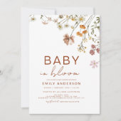 Wilde Baby in het Baby shower Bloom Terracotta Kaart (Voorkant)