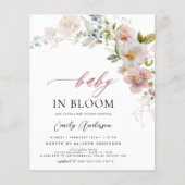 Wilde Baby in het Baby shower Bloom Uitnodiging (Voorkant)