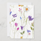 Wilde Baby in het Baby shower Bloom Uitnodiging (Achterkant)