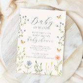 Wilde Baby in het Baby shower Bloom Uitnodiging