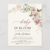 Wilde Baby in het Baby shower Bloom Uitnodiging (Voorkant)