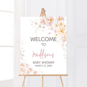 Wilde Baby in het Baby shower Bloom Welkom Poster