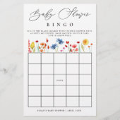 Wilde Baby shower Bingo Paper Bingo Kaart (Voorkant)