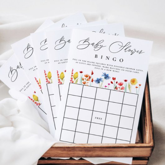 Wilde Baby shower Bingo Paper Bingo Kaart