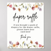 Wilde Baby shower Diaper Raffle Digital Poster (Voorkant)