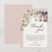 Wilde Baby shower Hartelijk dank Bedankkaart (Voorkant / Achterkant)