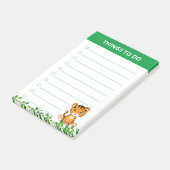 Wilde Baby tijger en Plant laat alles te doen Post-it® Notes (Schuin)