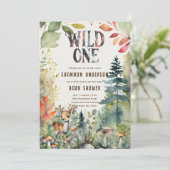 Wilde babyhert Bosdieren Rustiek Kaart (Staand voorkant)