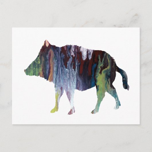 Wilde beer briefkaart (Voorkant)