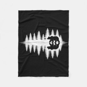 Wilde beren bos reflectie kunst wandelen kamperen fleece deken