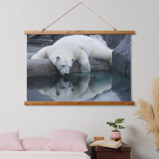Wilde Beren - Reflecties Polar Beer Hangend Wandkleed (Slaapkamer)