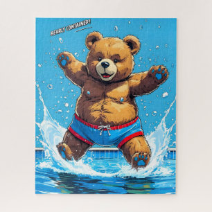 Wilde Beren Zomer Vintage Zwembad Legpuzzel
