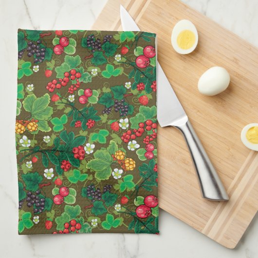 Wilde Bessen Theedoek (Quarter Fold)