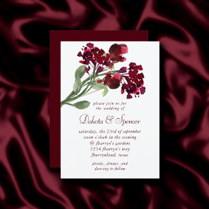 wilde bloei   Crimson Red Bohemian Flowers Kaart