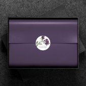 wilde bloei | Diepe Paarse Boheemse Bloem Custom Ronde Sticker
