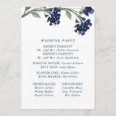 wilde bloei | Klassieke Blauwe Boheemse Tuinceremo Programma (Achterkant)