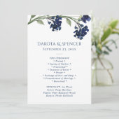 wilde bloei | Klassieke Blauwe Boheemse Tuinceremo Programma (Staand voorkant)