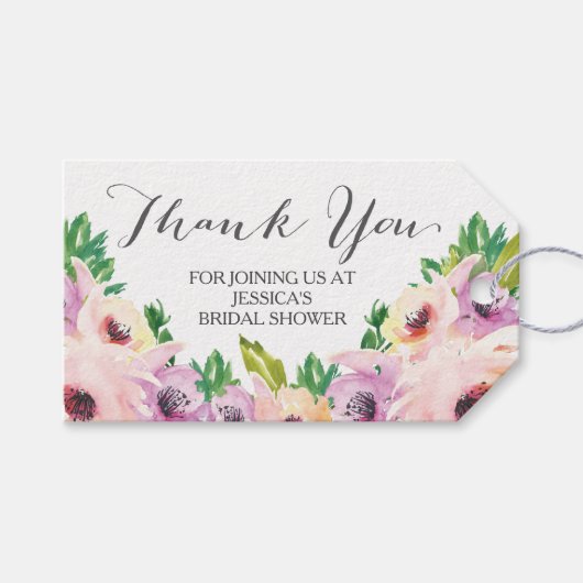 Wilde bloeiende Labels Cadeaulabel (Voorkant (Horizontaal))