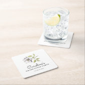 Wilde bloem 2022 Afstuderen Vierkante Kartonnen Onderzetter (Insitu)