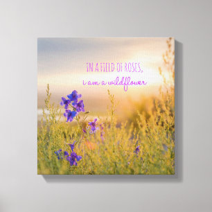 Wilde bloem 30 cm x 30 cm, 3,8 cm, Enkel Canvas Afdruk