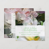 Wilde Bloem Abstract Uitnodiging (Voorkant / Achterkant)