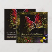 Wilde bloem Abstracte trilling Kaart (Voorkant / Achterkant)