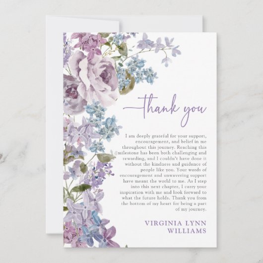 wilde-bloem-Afstuderen Bedankkaart (Voorkant)