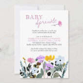 Wilde bloem  Baby Kaart (Voorkant)