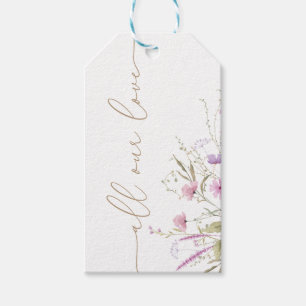 Wilde bloem Baby shower Dank je cadeautjes Labels Cadeaulabel