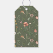 Wilde bloem Baby shower Dank je Label Cadeaulabel (Achterkant)