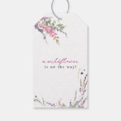 Wilde bloem Baby shower Dank u Labels Cadeaulabel (Achterkant)