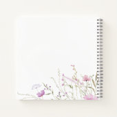 Wilde bloem Baby shower Guest Book Notitieboek (Achterkant)
