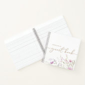 Wilde bloem Baby shower Guest Book Notitieboek (Binnen)