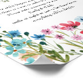 Wilde bloem Baby shower Late Night Diapers Print (Hoek)