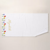 Wilde bloem badhanddoek (Badhanddoek)