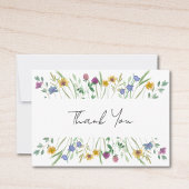 Wilde bloem bedankkaart