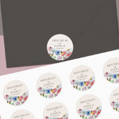 Wilde bloem Beridenbruin Landbloem Ronde Sticker