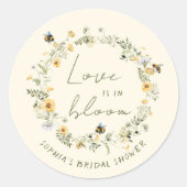 Wilde Bloem Bij Bruiloft Stickers (Voorkant)