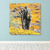 Wilde bloem bloei canvas afdruk (Insitu (Houten vloer))