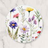 Wilde Bloem Bloemen | Bruids Shower Dank Je Bedankjes Labels (Achterkant)