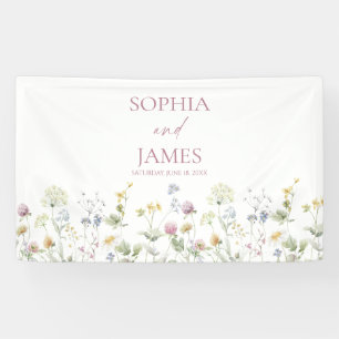 Wilde Bloem Bloemen Tuin Bruiloft Spandoek